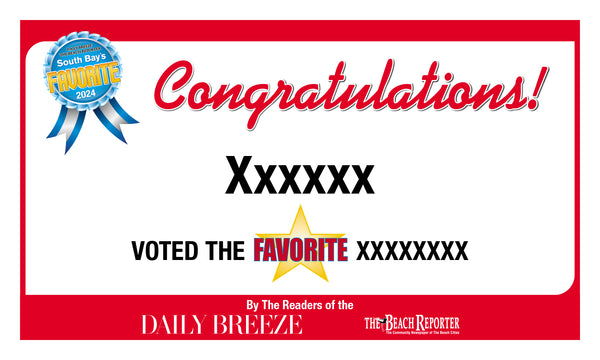 South Bay's Best Of Certificate and Readers Choice Award | Outdoor Banners