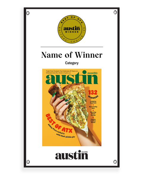 Austin Monthly "Best of ATX" Award Banner