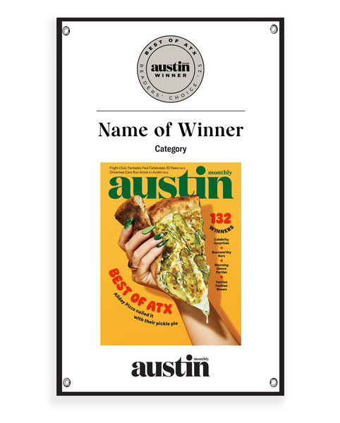 Austin Monthly "Best of ATX" Award Banner