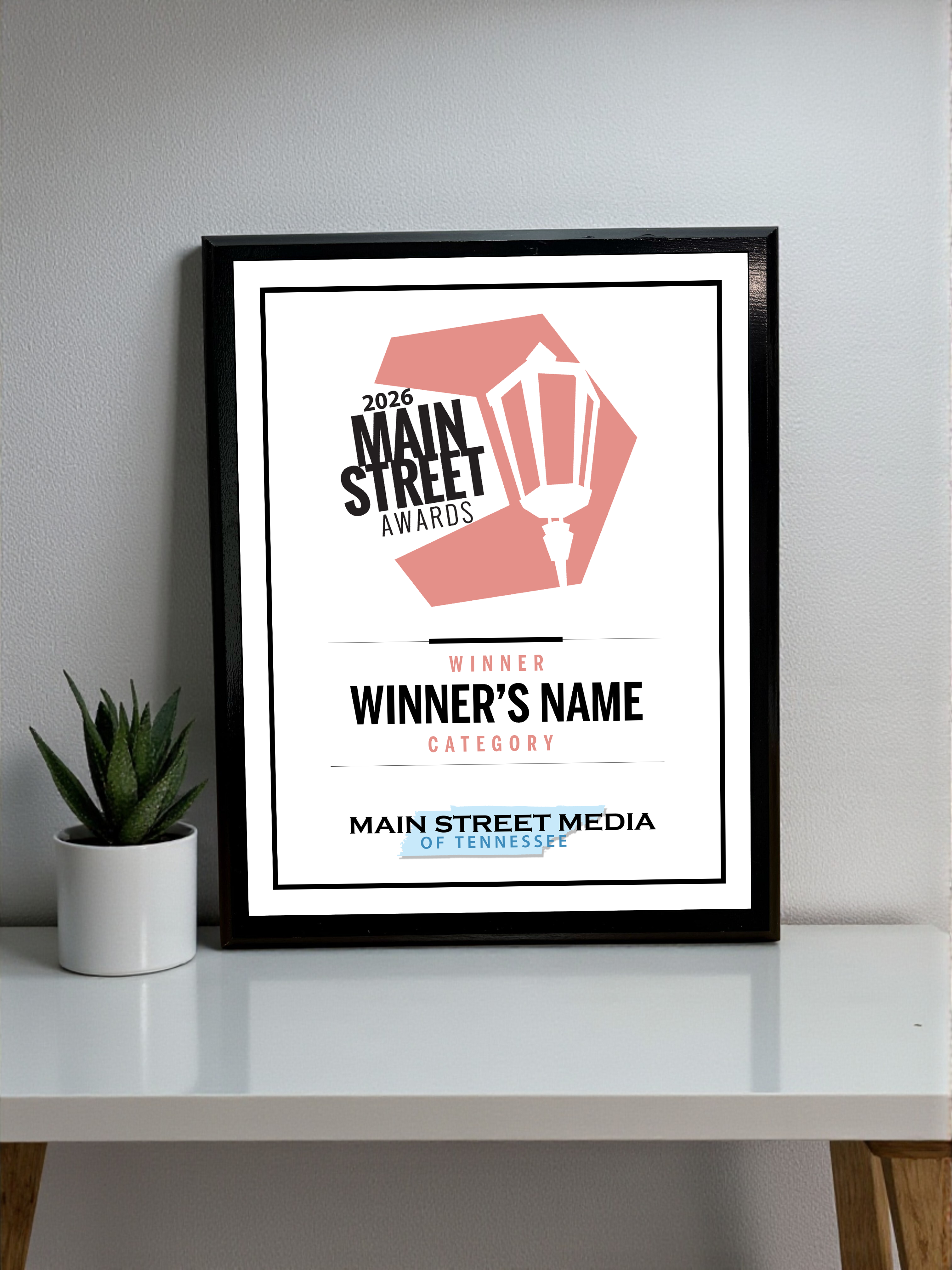 Main Street Media Awards - Classic Plaque