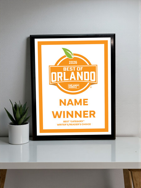 "Best of Orlando” Award - Classic Plaque