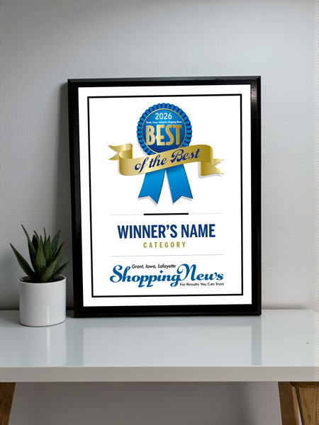 Shopping News "Best of the Best" Award - Classic Plaque