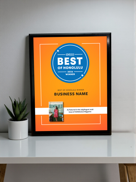 "Best of Honolulu" Award - Classic Plaque