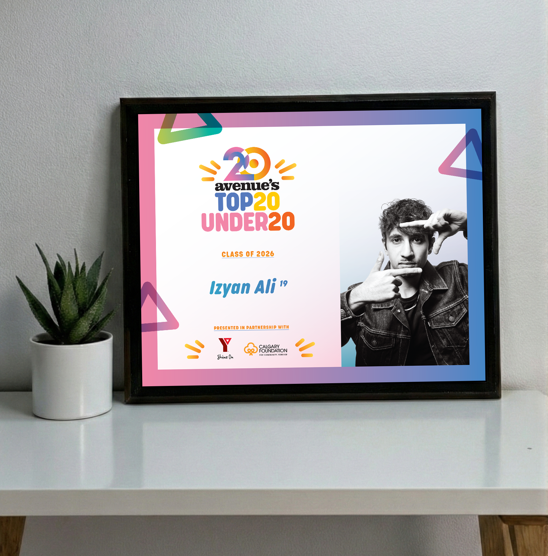Avenue Magazine - Top 20 des moins de 20 ans - Plaque classique
