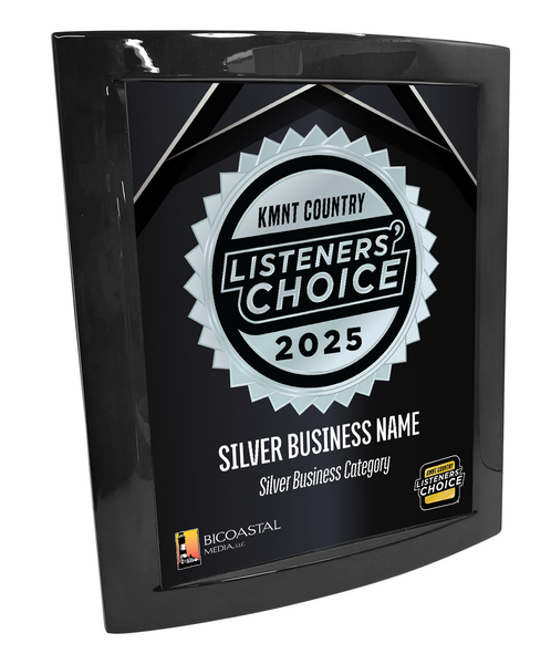 KMNT Country Listeners Choice - Eclipse Plaque with Metal Inlay