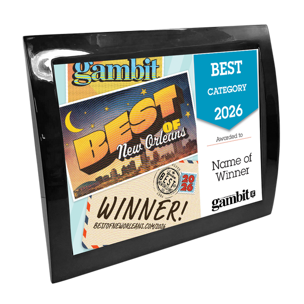 Gambit "Best of New Orleans" Award - Eclipse Plaque with Metal Inlay