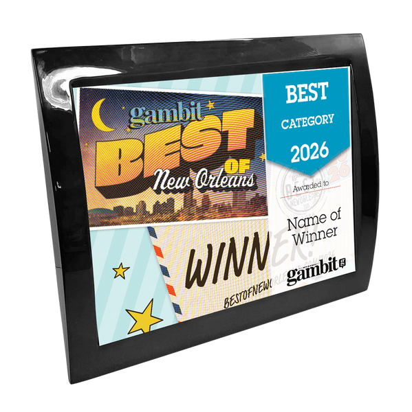 Gambit "Best of New Orleans" Award - Eclipse Plaque with Metal Inlay
