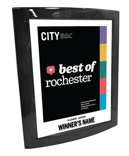 CITY Magazine - Best of Rochester - Eclipse Plaque with Metal Inlay