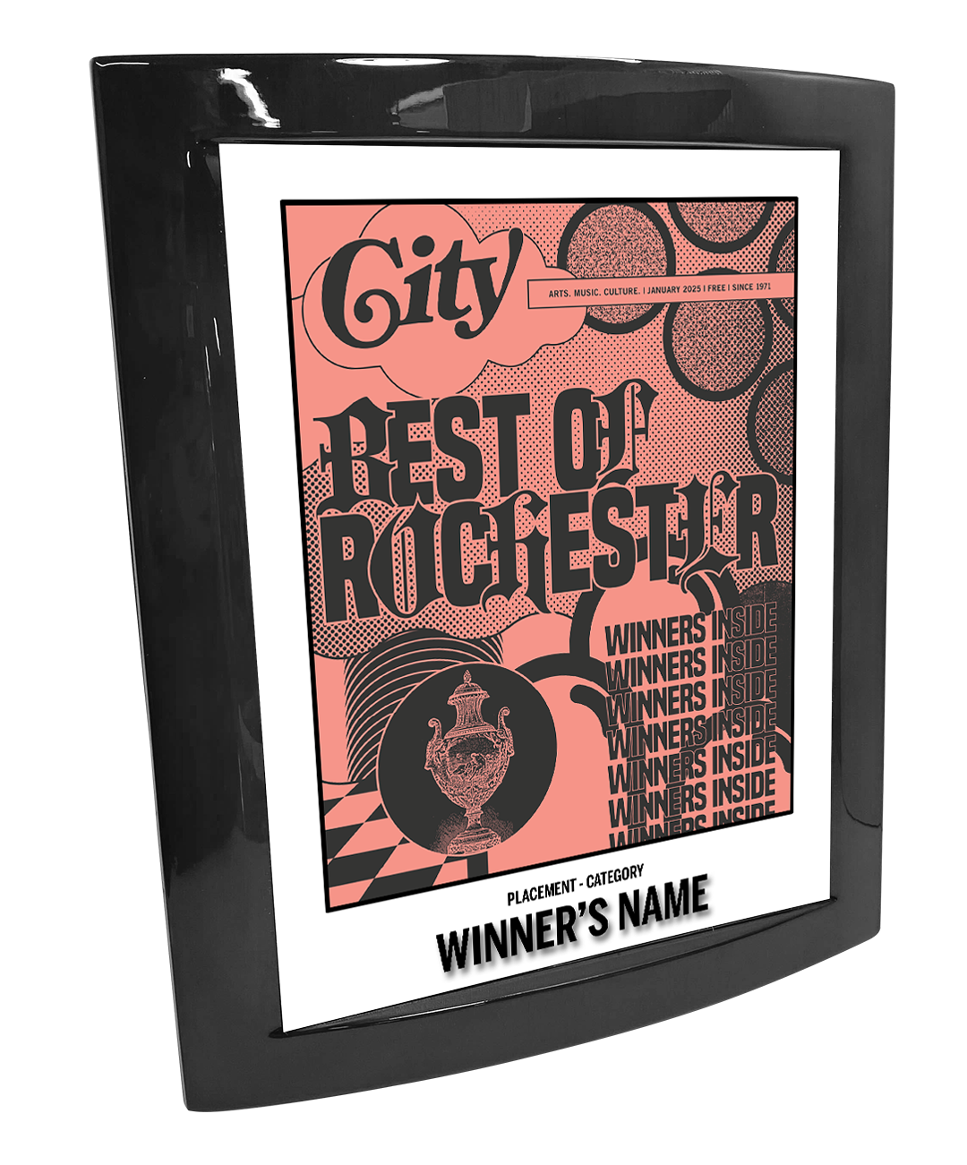 CITY Magazine - Best of Rochester - Eclipse Plaque with Metal Inlay