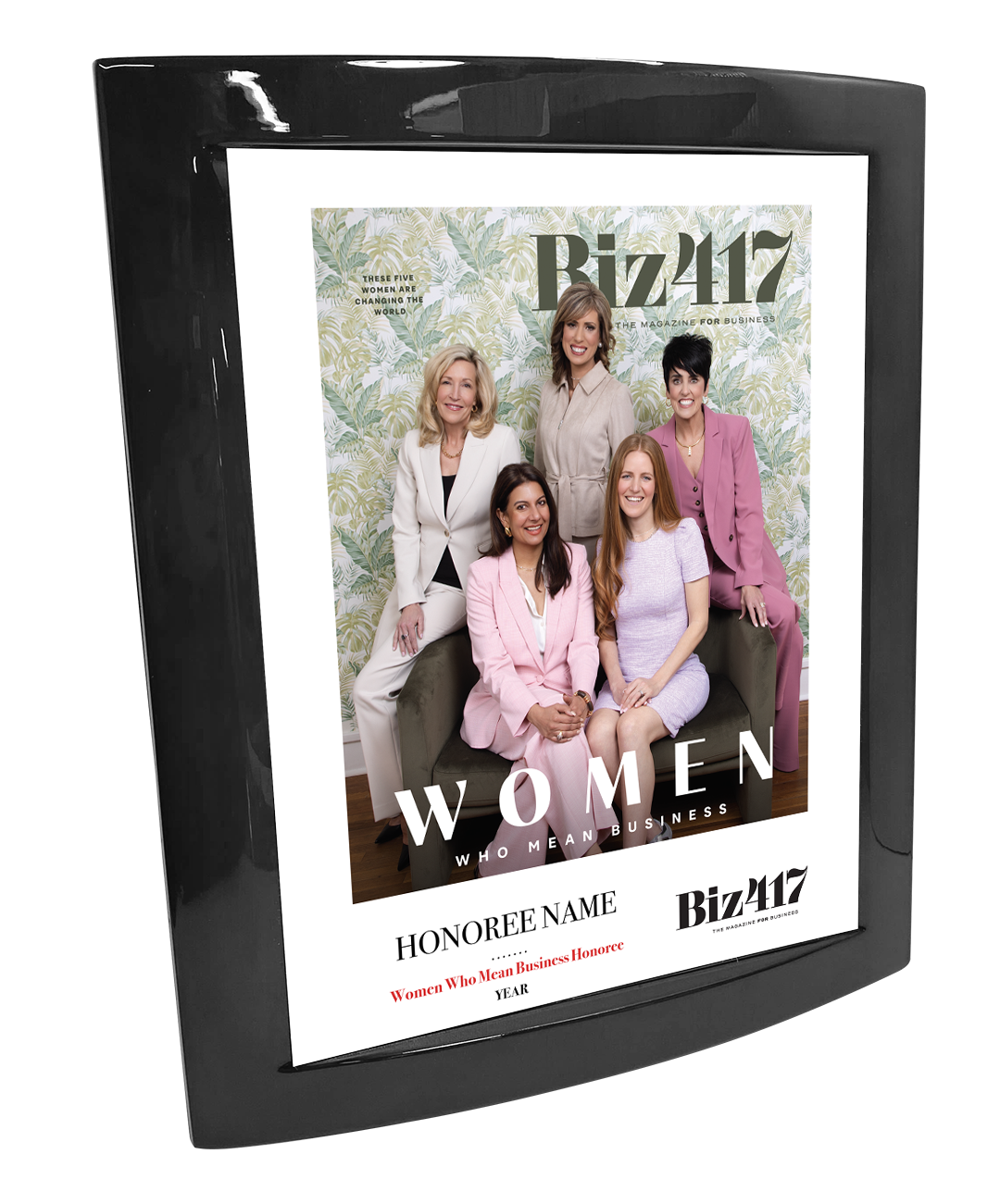 Biz 417 Women Who Mean Business Wooden Eclipse Plaque with Metal Inlay