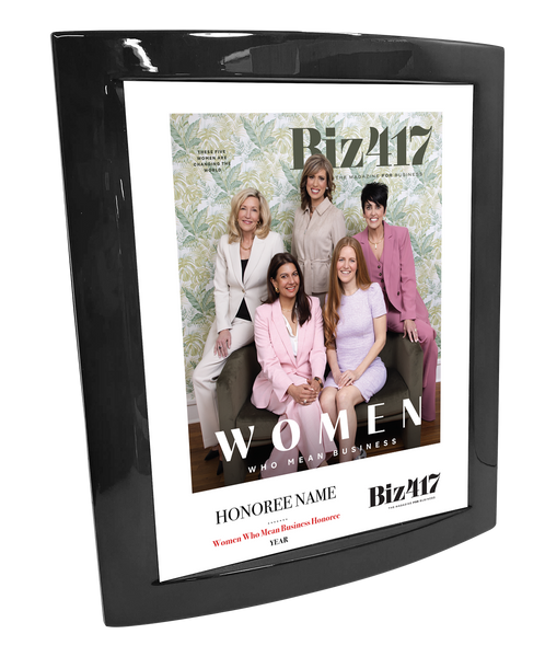 Biz 417 Women Who Mean Business Wooden Eclipse Plaque with Metal Inlay