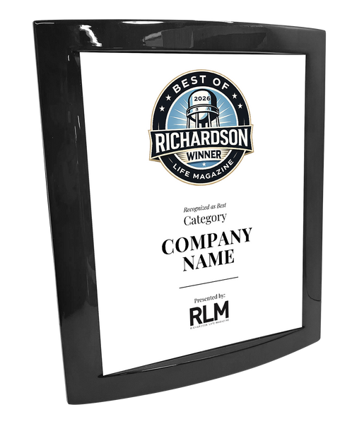 RLM - Best of Richardson Life Magazine - Eclipse Plaque with Metal Inlay