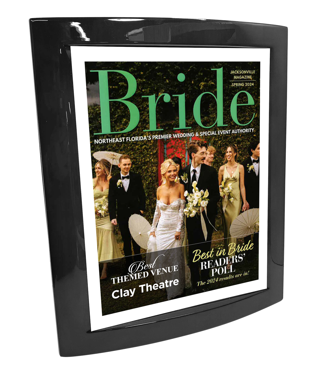 Jacksonville Magazine - Best in Bride - Eclipse Plaque with Metal Inlay