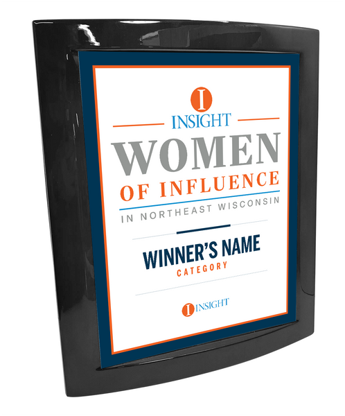 INSIGHT - Women of Influence - Logo Eclipse Plaque with Metal Inlay