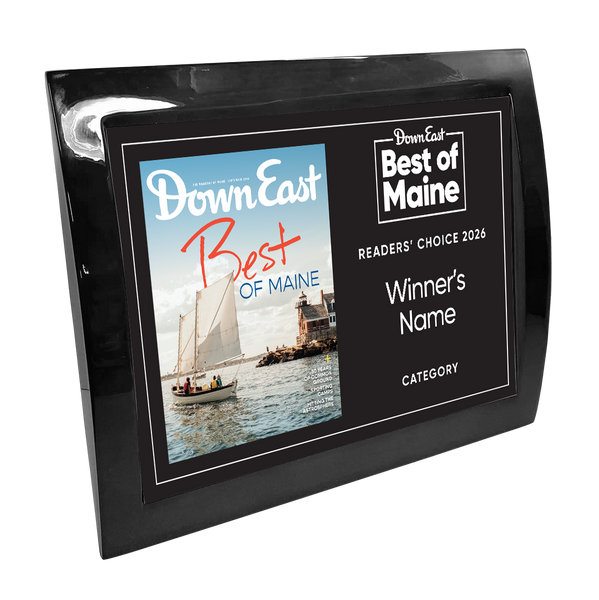 "Best of Maine" Award Rosewood with Metal Inlay Plaque