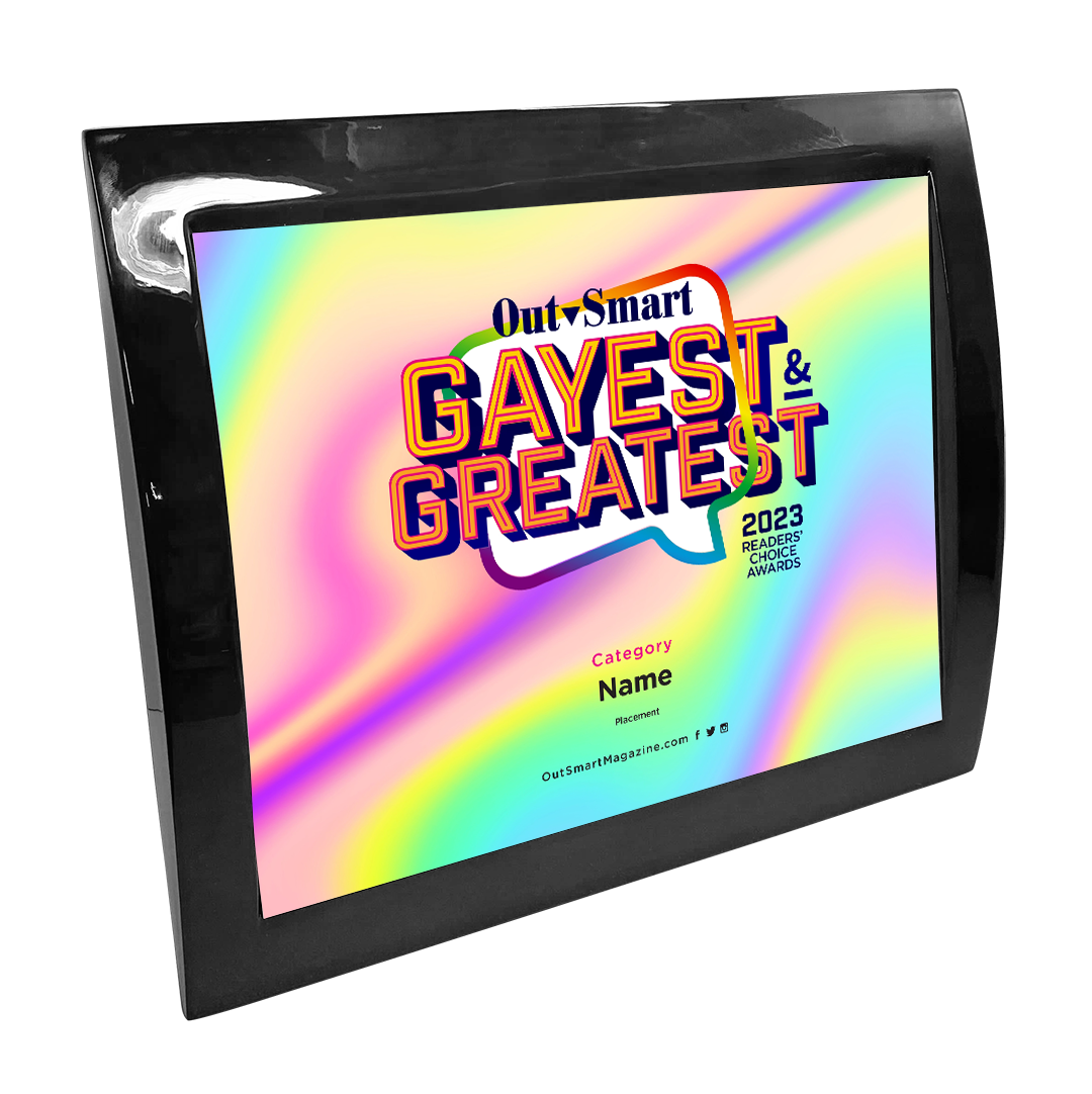 OutSmart - Gayest and Greatest Readers' Choice Awards - Eclipse Plaque with Metal Inlay