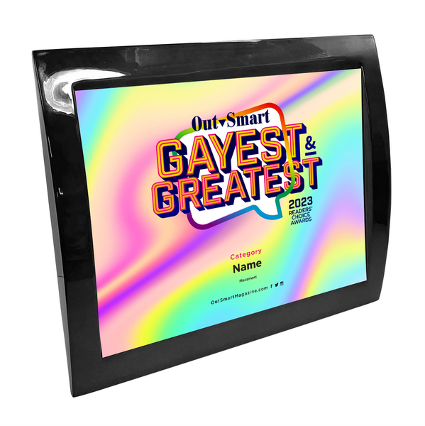 OutSmart - Gayest and Greatest Readers' Choice Awards - Eclipse Plaque with Metal Inlay