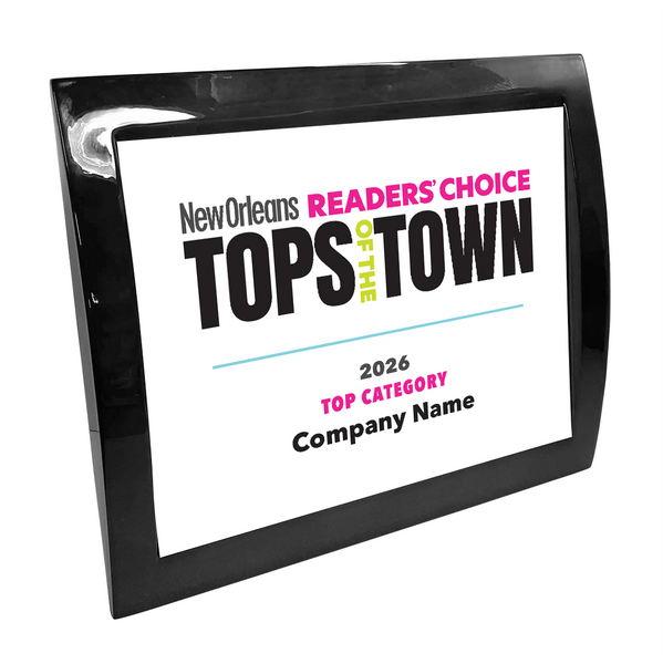 New Orleans Magazine - Tops of the Town - Eclipse Plaque with Metal Inlay