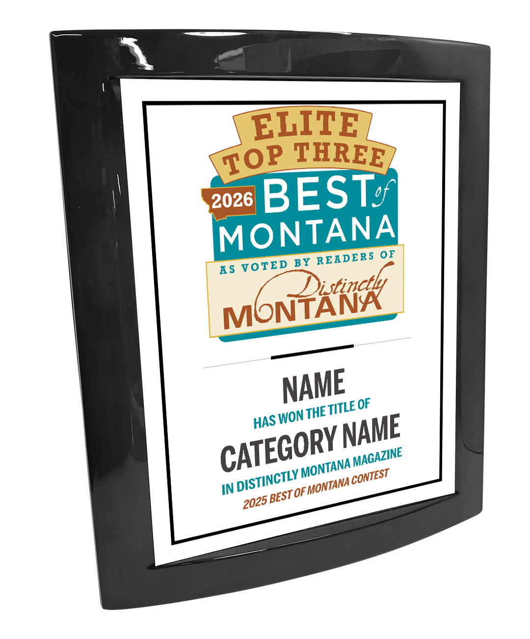 Best of Montana  - Eclipse Plaque