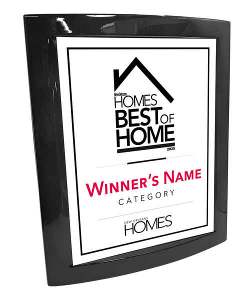 New Orleans Homes - Best of Homes - Eclipse Plaque with Metal Inlay