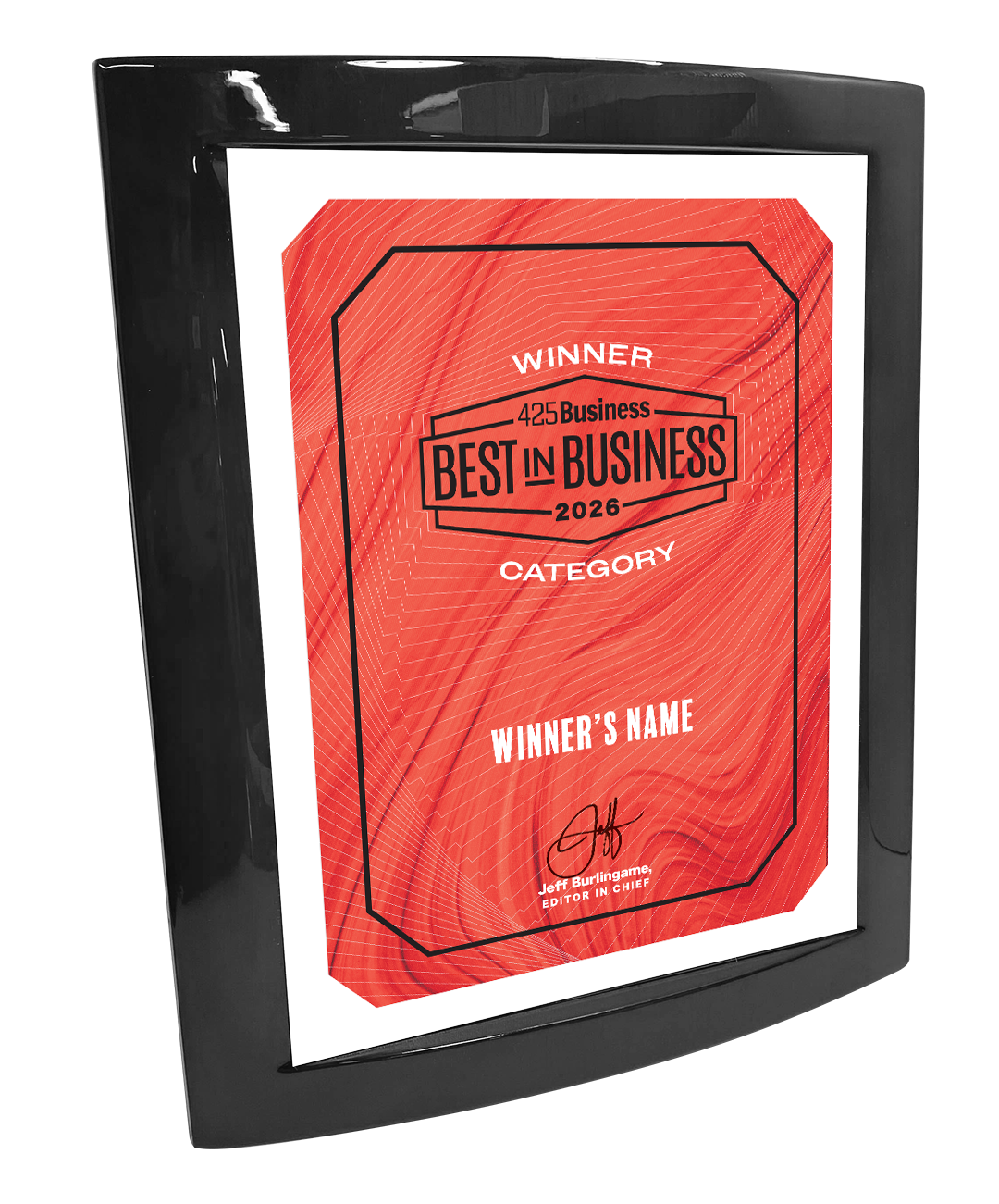 425 Business Magazine Best in Business Awards - Rosewood with Metal Inlay