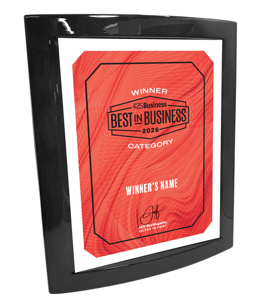 425 Business Magazine Best in Business Awards - Rosewood with Metal Inlay