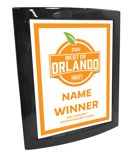 "Best of Orlando” Award - Eclipse Plaque with Metal Inlay