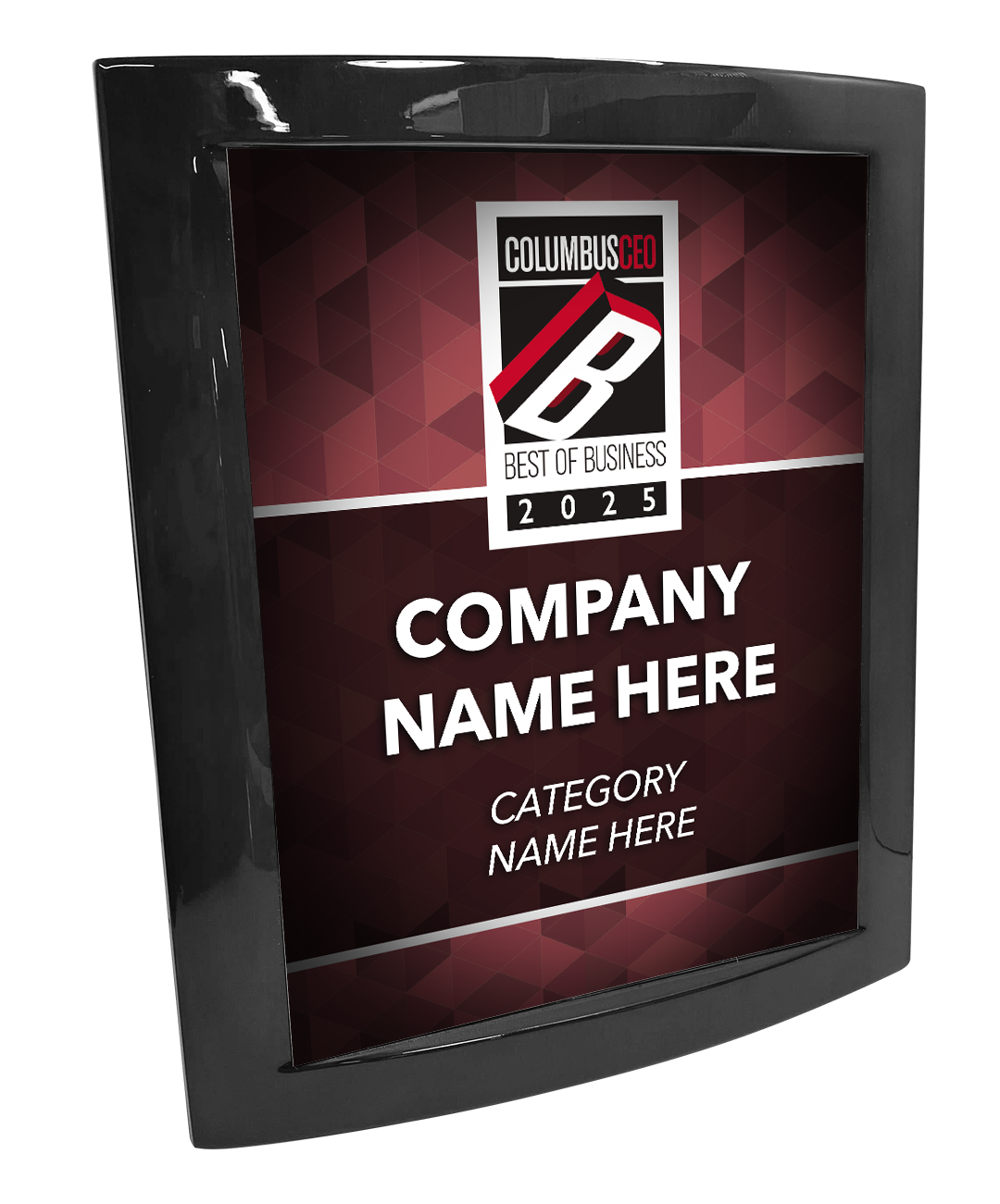 Columbus CEO - Best of Business Awards - Eclipse Plaque with Metal Inlay