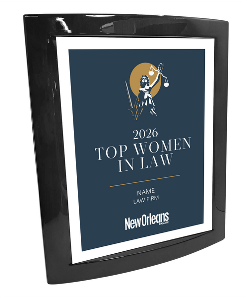 New Orleans Magazine - Top Women in Law - Eclipse Plaque with Metal Inlay
