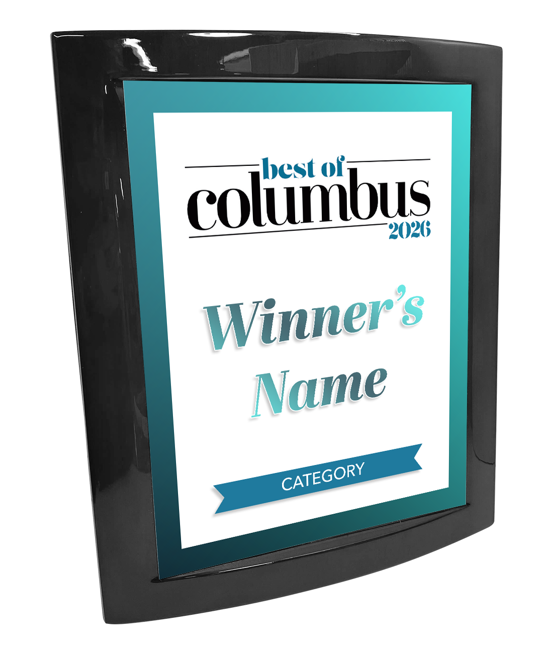 Best of Columbus - Eclipse Plaque with Metal Inlay