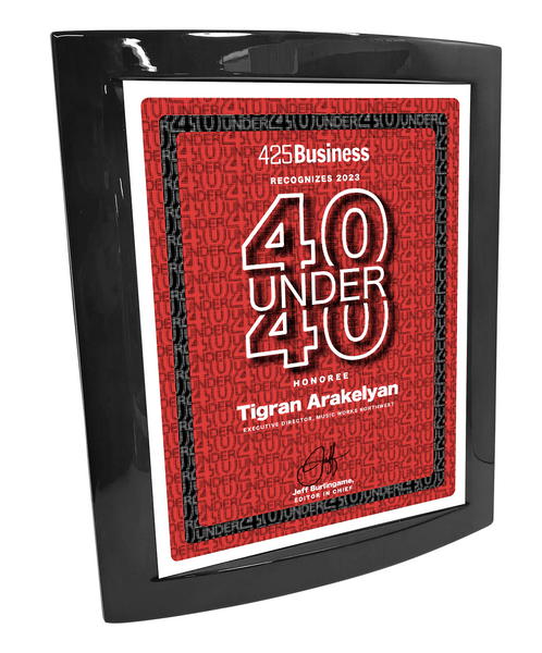 425 Business Magazine 40 Under 40 - Rosewood with Metal Inlay