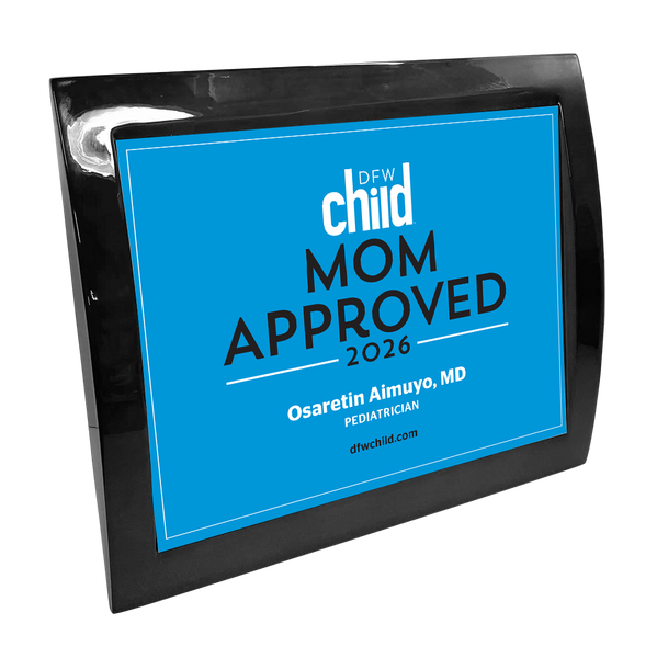 DFW Child - Mom Approved Award - Eclipse Plaque