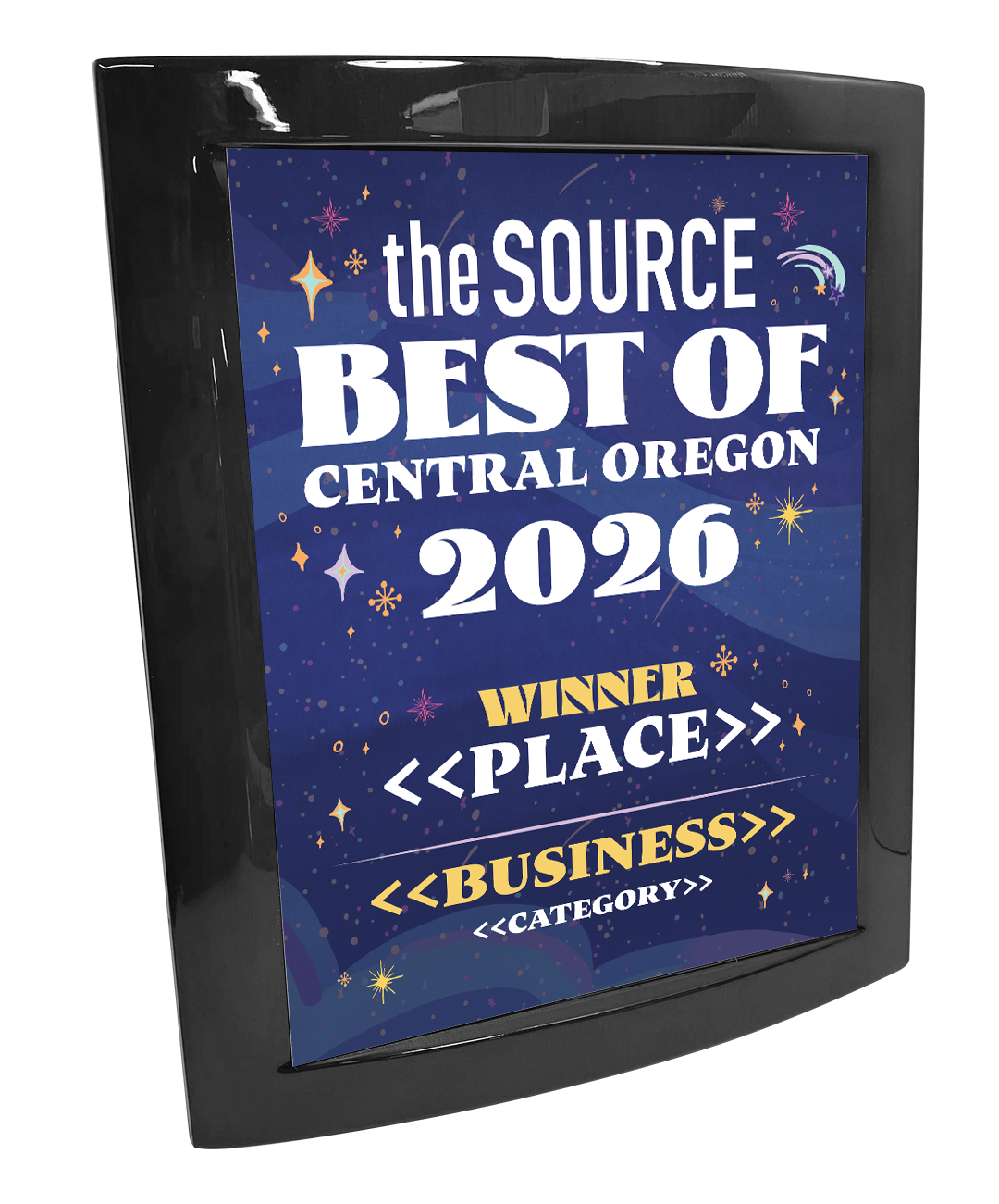 Source Weekly Best of Central Oregon - Rosewood with Metal Inlay