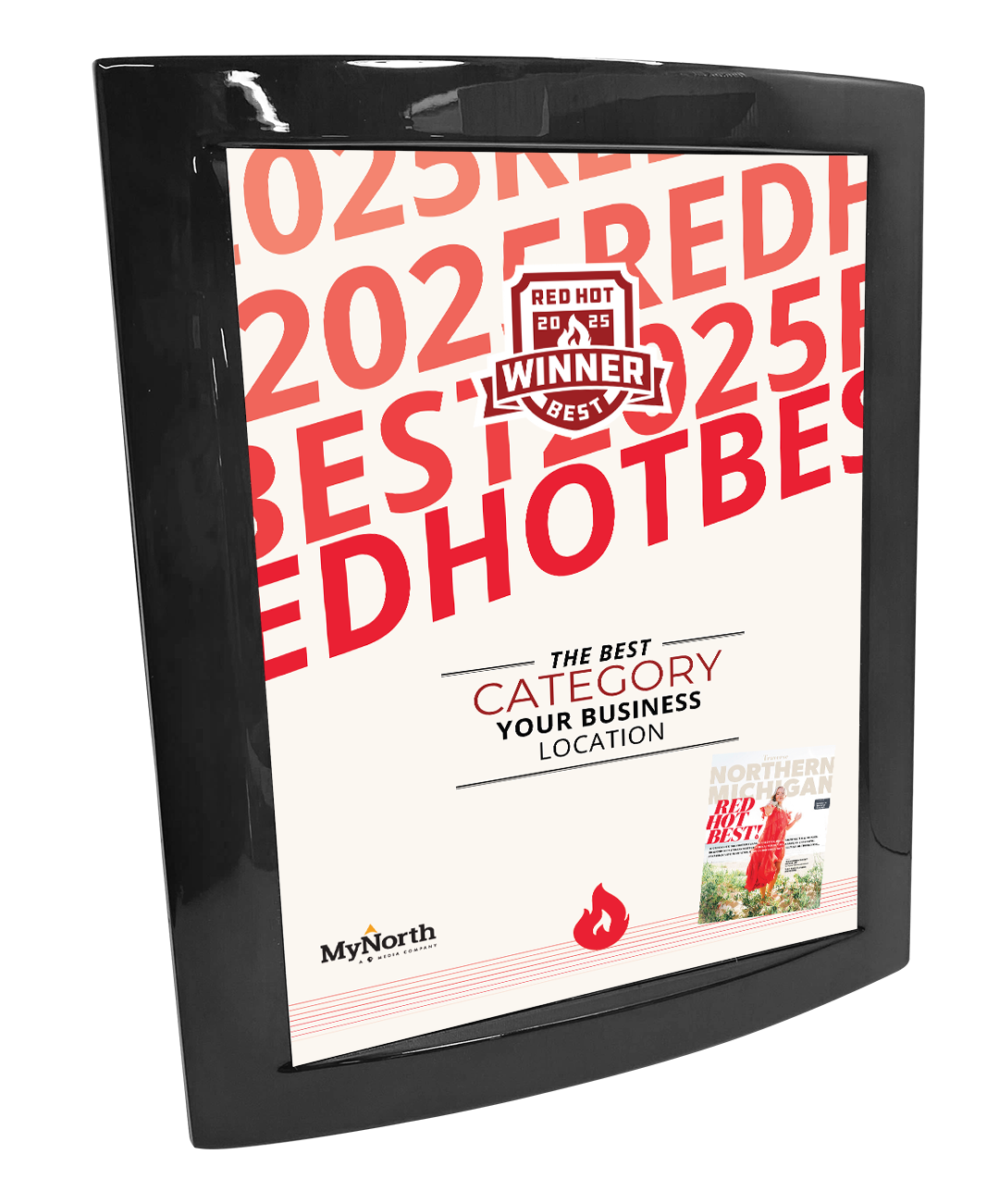 Traverse Northern Michigan - Red Hot Best - Eclipse Plaque with Metal Inlay