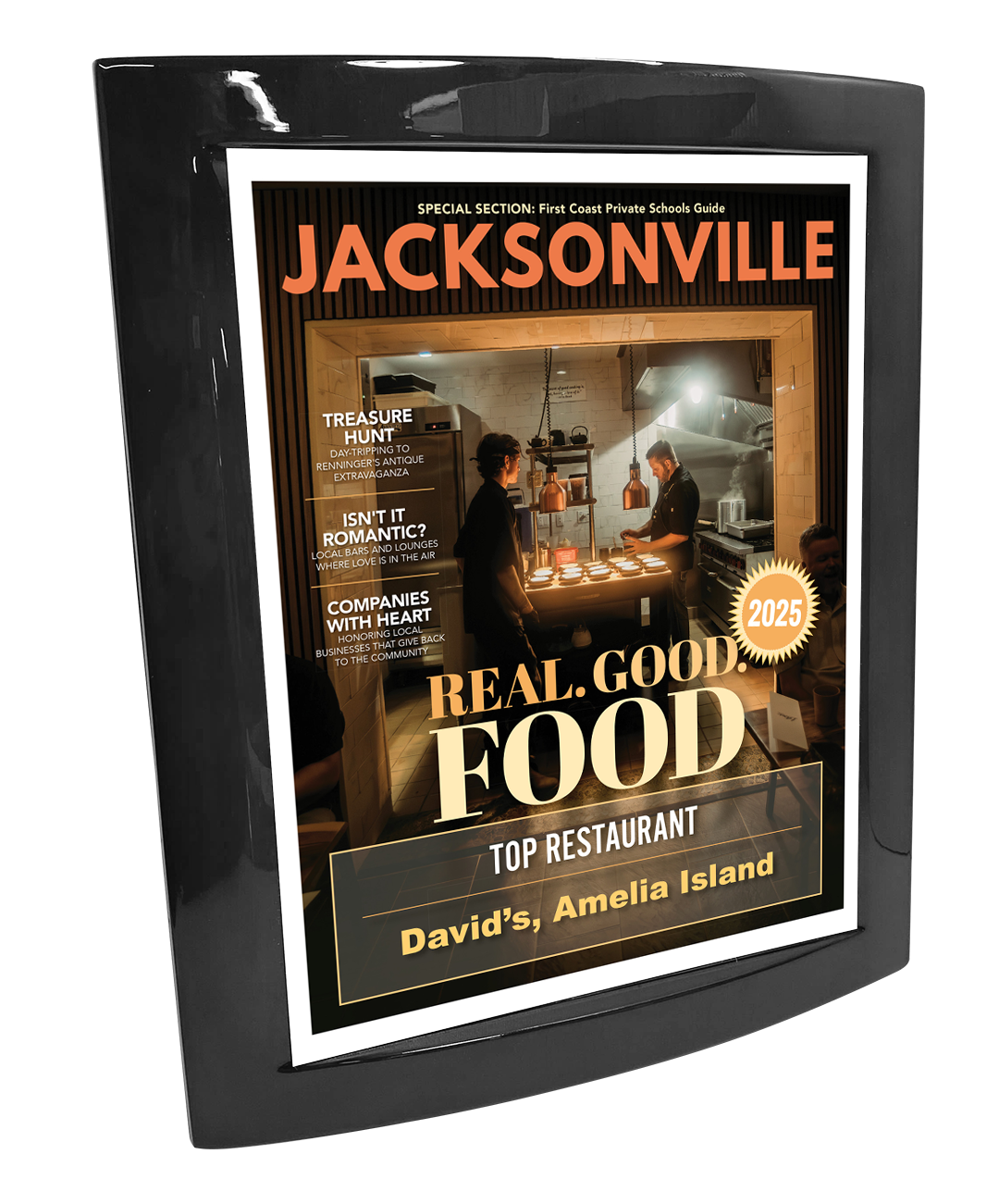 Jacksonville Magazine - Top 50 Restaurants - Eclipse Plaque with Metal Inlay