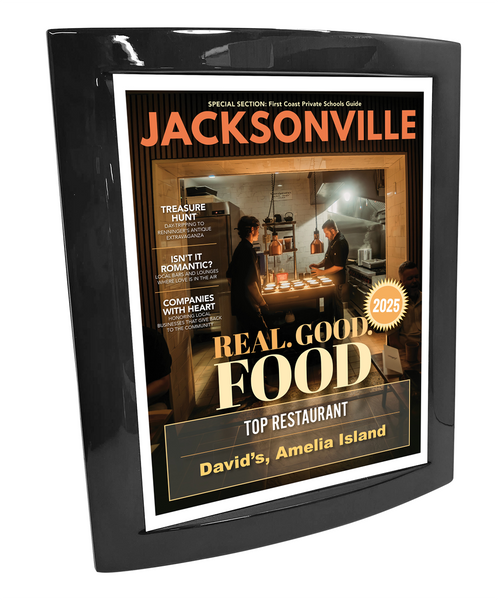 Jacksonville Magazine - Top 50 Restaurants - Eclipse Plaque with Metal Inlay