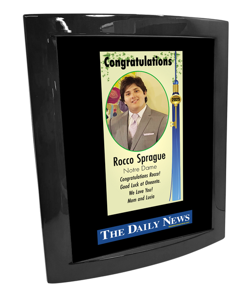 Batavia News Graduates Eclipse Plaque with Metal Inlay