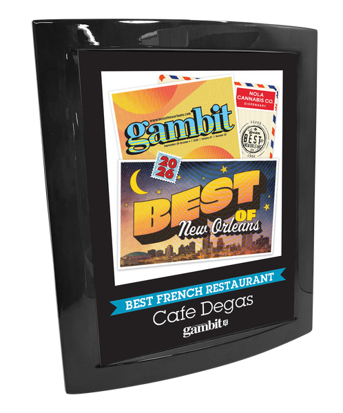 Gambit "Best of New Orleans" Award - Eclipse Plaque with Metal Inlay