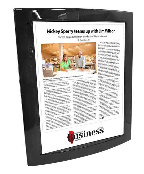 Springfield Business Journal - Articles - Eclipse Plaque with Metal Inlay