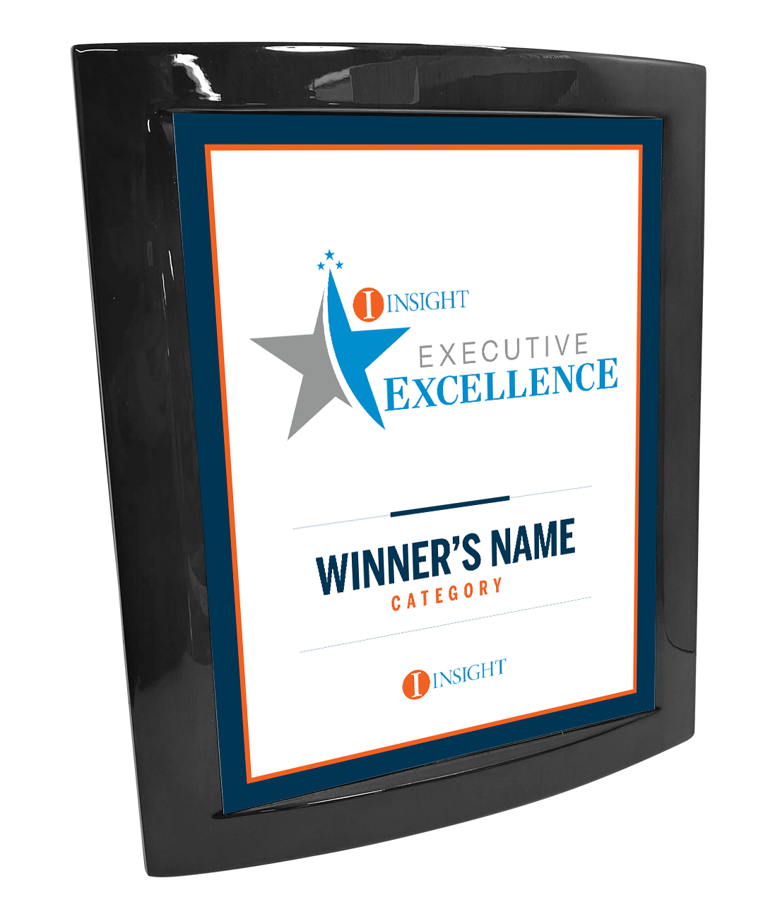 INSIGHT - Executive Excellence - Logo Eclipse Plaque with Metal Inlay