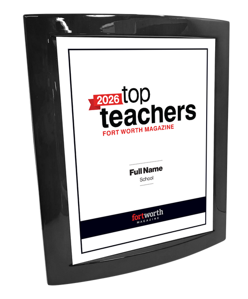 Fort Worth Magazine Top Teachers Rosewood Plaque - Award