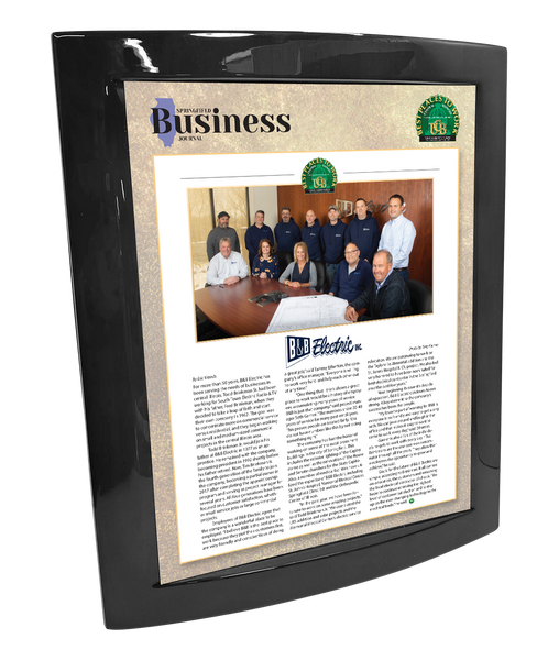 Springfield Business Journal - Best Places to Work - Eclipse Plaque with Metal Inlay
