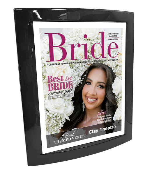 Jacksonville Magazine - Best in Bride - Eclipse Plaque with Metal Inlay