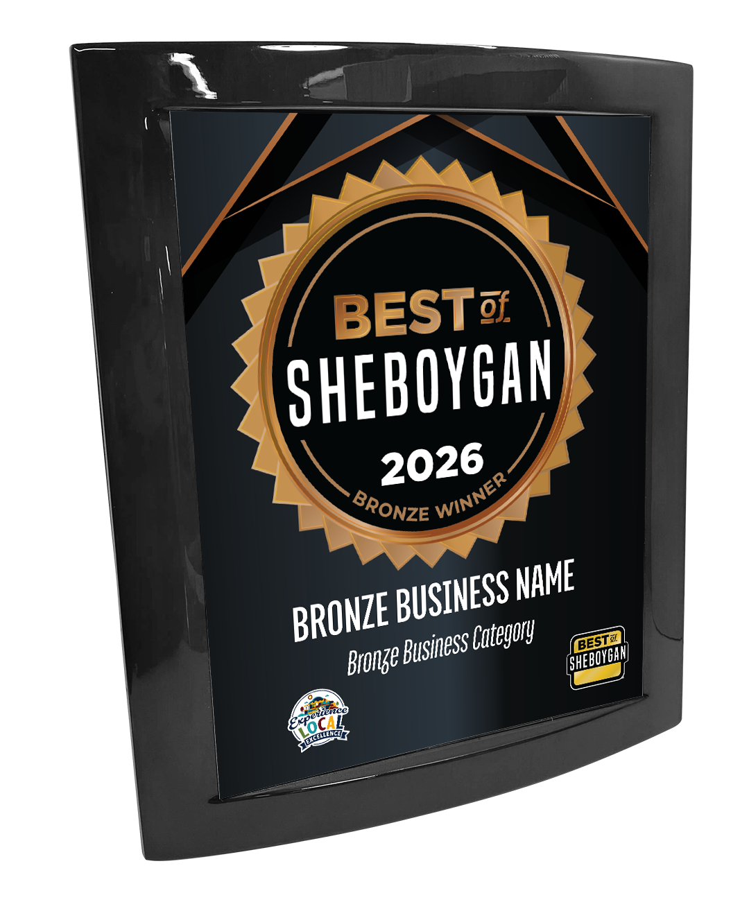 Best of Sheboygan - Eclipse Plaque with Metal Inlay