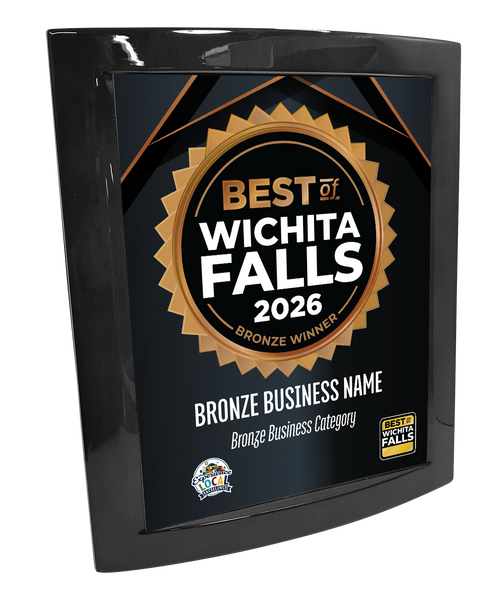 Best of Wichita Falls - Eclipse Plaque with Metal Inlay