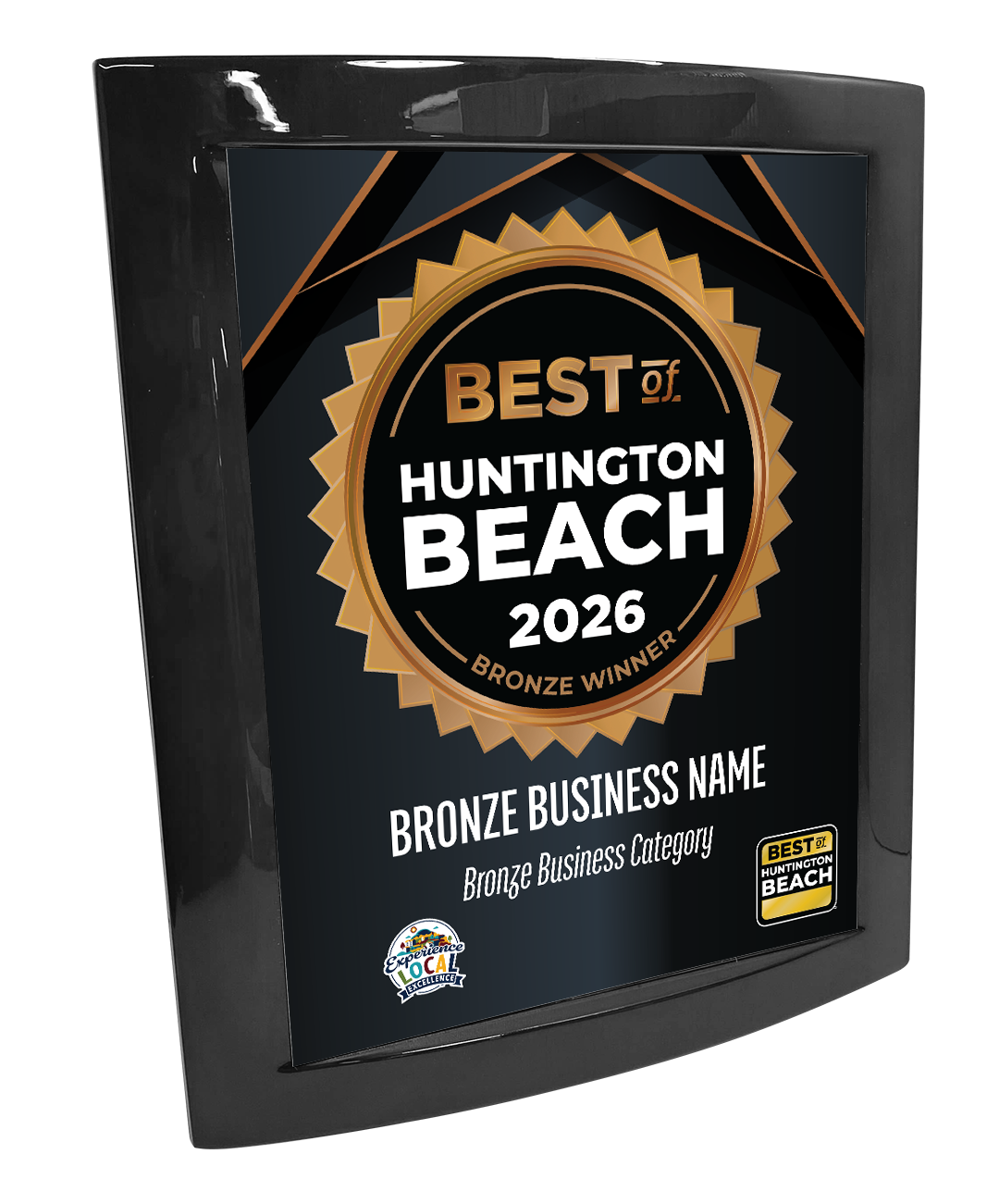 Best of Huntington Beach - Eclipse Plaque with Metal Inlay