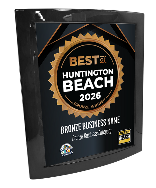 Best of Huntington Beach - Eclipse Plaque with Metal Inlay