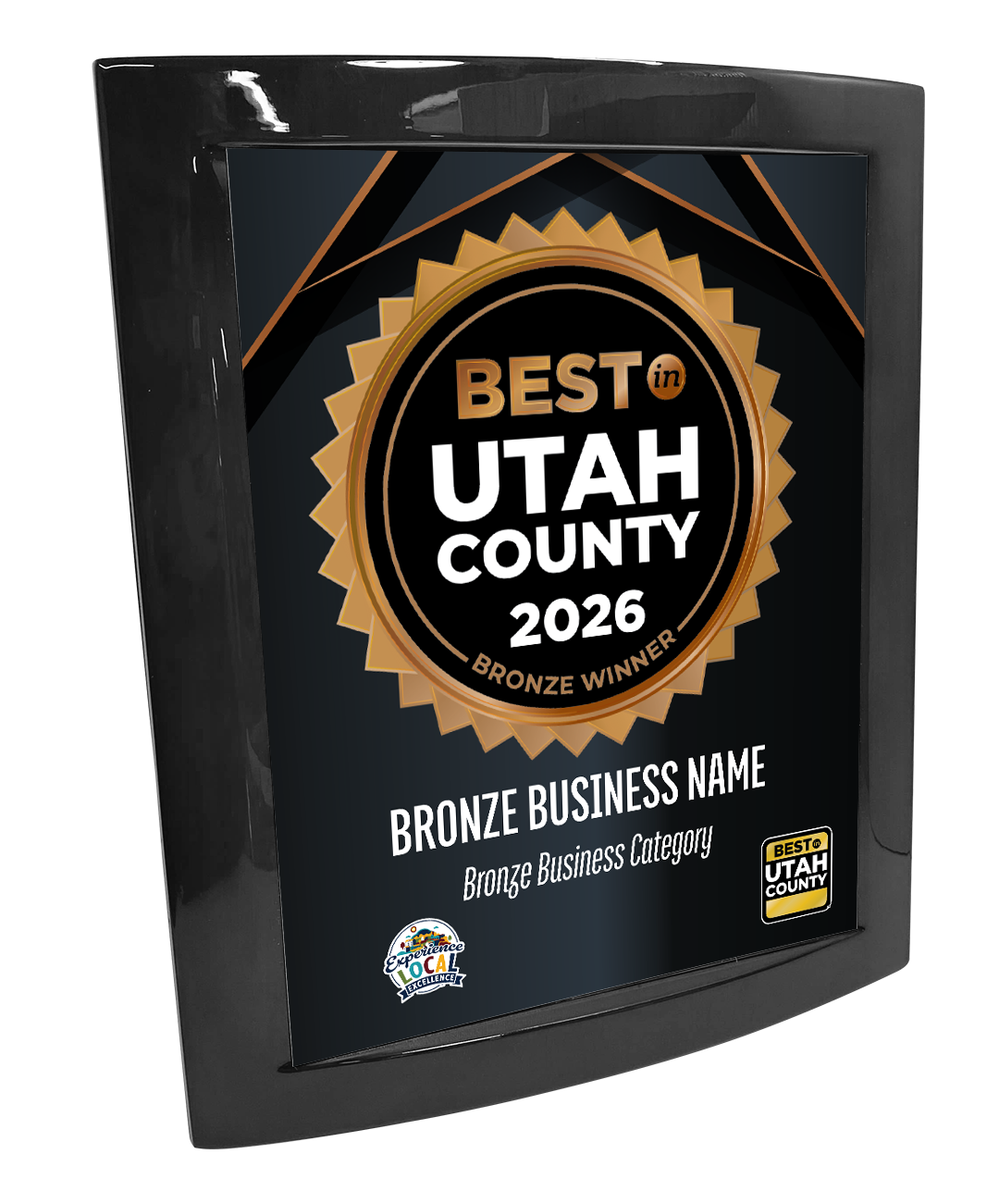 Best in Utah County - Eclipse Plaque with Metal Inlay