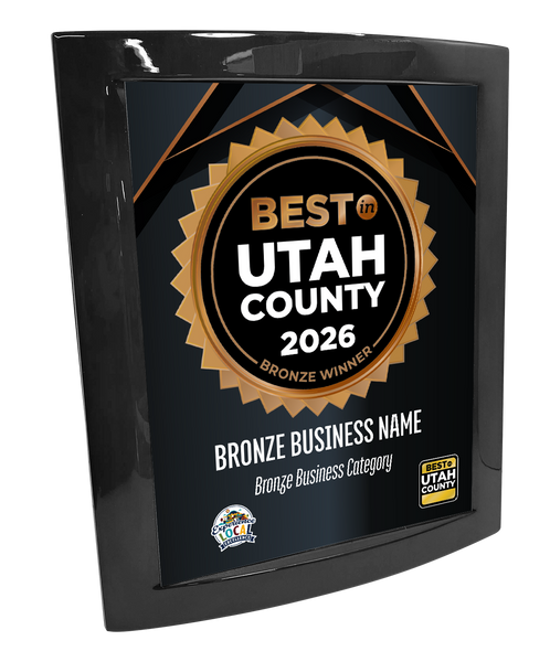 Best in Utah County - Eclipse Plaque with Metal Inlay