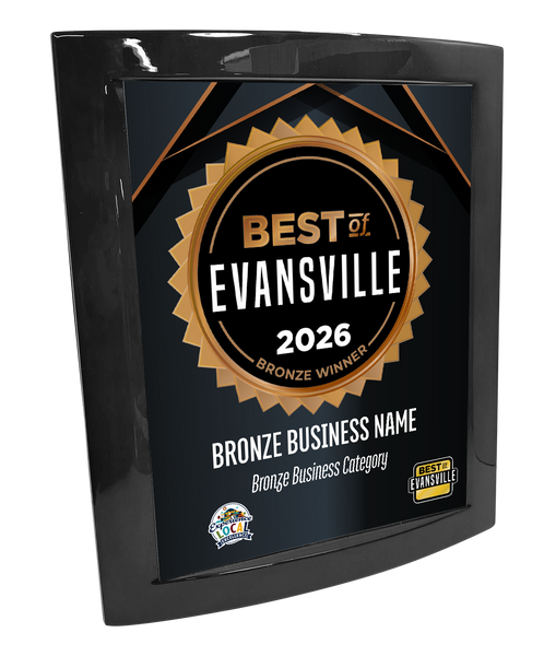 Best of Evansville - Eclipse Plaque with Metal Inlay
